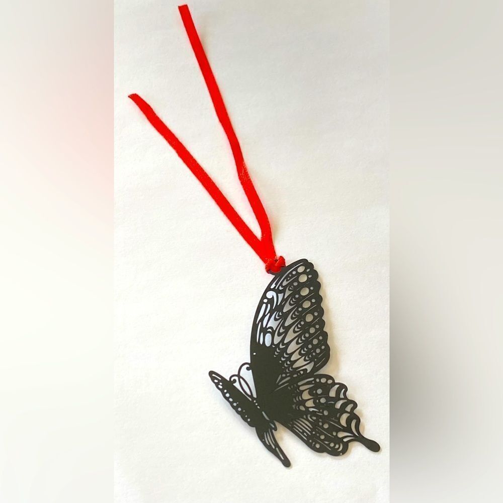 Metal butterfly shaped bookmark